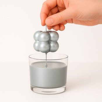 Lack, der Ihre alte Kerze in eine silberne Kerze verwandelt.