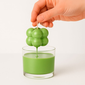 Metallic-Lack für Kerzen, Apfelgrün