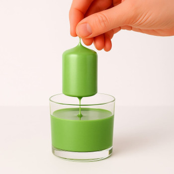 Metallic-Lack für Kerzen, Apfelgrün