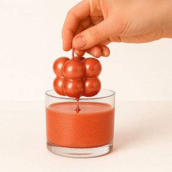 Glänzender Kupfer-Kerzenlack - Auffälliger optischer Effekt