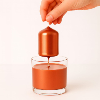 Glänzender Kupfer-Kerzenlack - Auffälliger optischer Effekt