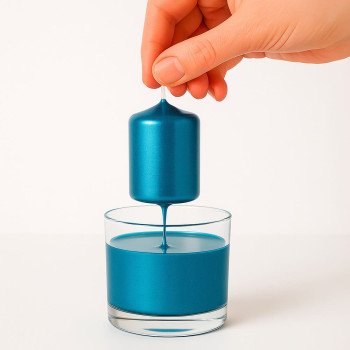 Saphirblauer Metallic-Lack - Neon-Effekt für handgefertigte Kerzen