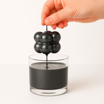 Schwarzer Metallic-Lack - Neon-Effekt für handgefertigte Kerzen