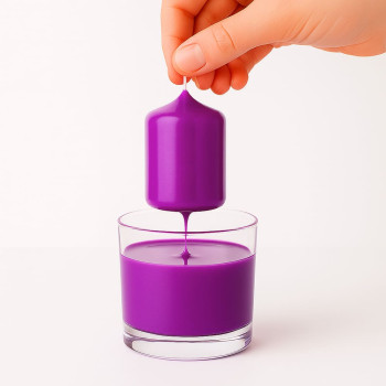 Mauve Neon-Lack für Kerzen | Big Soiree