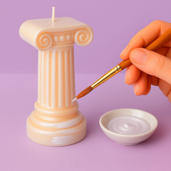 Perlweiße Kerzenfarbe. Online-Verkauf.