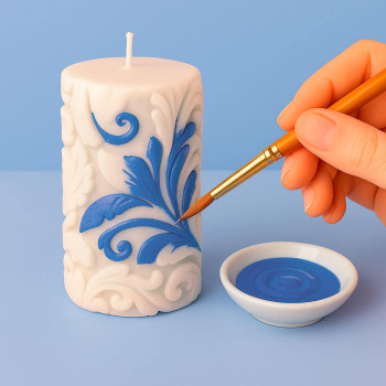 Spezielle blaue Farbe für Kerzen. Online-Verkauf.