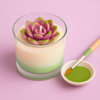 Pistaziengrüne Kerzenfarbe. Online-Verkauf.