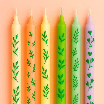 Hellgrüne Kerzenfarbe. Online-Verkauf.