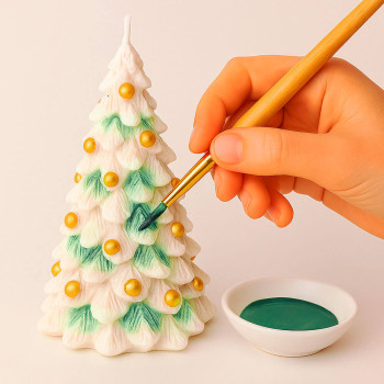 Smaragdgrüne Kerzenfarbe. Online-Verkauf.