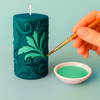 Wassergrüne Kerzenfarbe. Online-Verkauf.