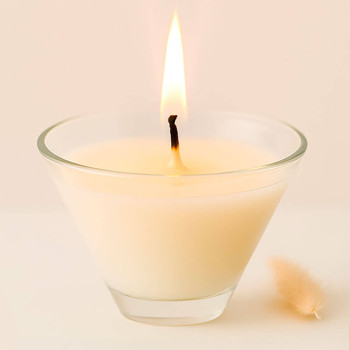 Recipiente redondo para fazer velas perfumadas. Loja online.