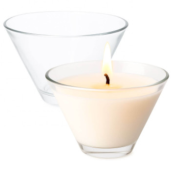 Recipiente redondo para fazer velas perfumadas. Loja online.