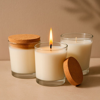 Marbella Glas 260 ml mit Korkdeckel für Kerzen | Gran Velada