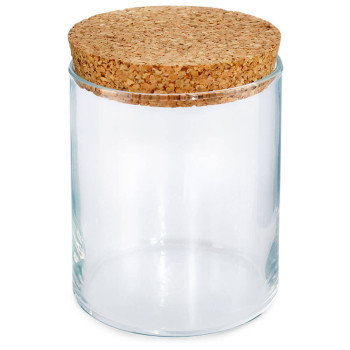 Glasbecher mit Korkdeckel 360 ml - Ideal für Duftkerzen