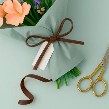 Schokoladenbraunes Bastband. Online-Verkauf.