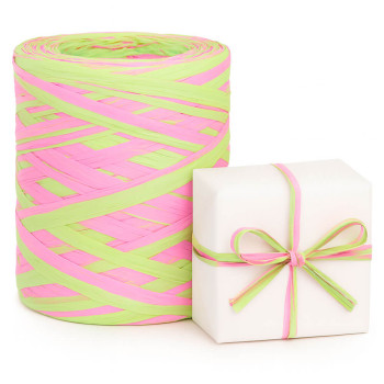 Pink-pistazienfarbenes zweifarbiges Bastband