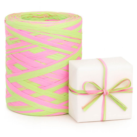 Pink-pistazienfarbenes zweifarbiges Bastband