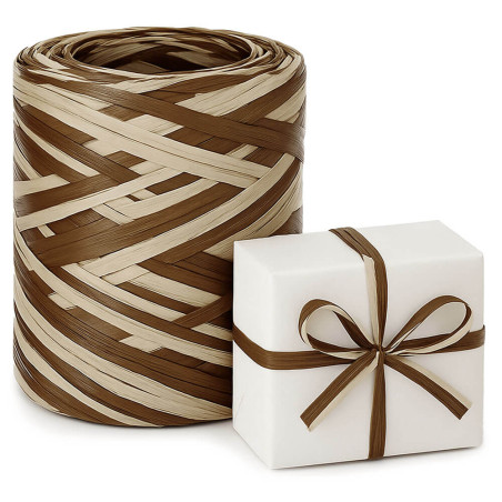 Naturbraunes zweifarbiges Bastband