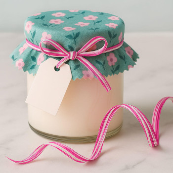 Fuchsia dreifarbiges Bastband, rosa und weiß. Online-Verkauf.