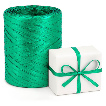 Smaragdgrünes Metallic-Bastband