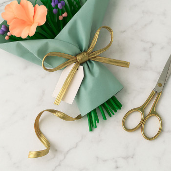 Goldmetallisches Bastband. Online-Verkauf.