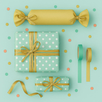 Goldmetallisches Bastband. Online-Verkauf.