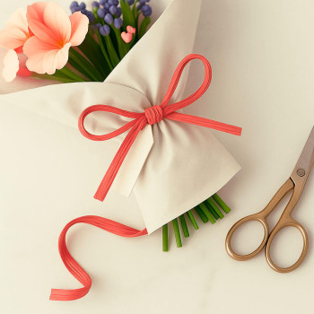 Korallenbastband für Verpackungen und Geschenke. Online-Verkauf