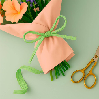 Apfelgrünes Bastband für Verpackungen und Geschenke. Online-Verkauf