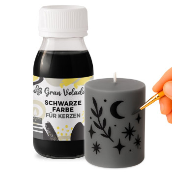 Schwarze Farbe für Kerzen