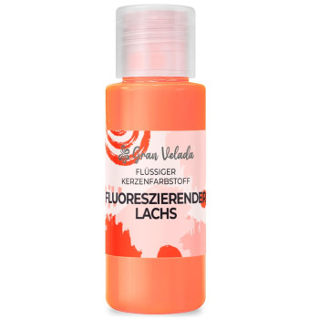 Flüssiger fluoreszierender lachsfarbener Farbstoff zur Herstellung von Kerzen