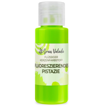 Fluoresziender pistatazien-Flüssigfarbstoff zur Herstellung von Kerzen