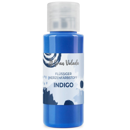 Flüssiger indigofarbener Farbstoff zur Herstellung von Kerzen