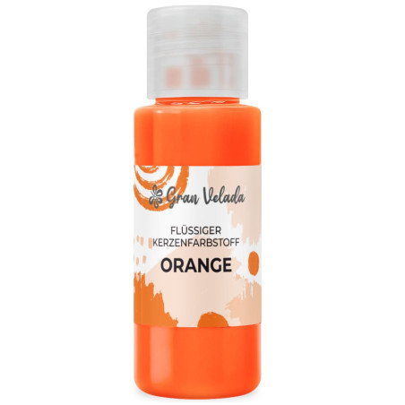 Orangefarbene flüssige Kerzenfarbe