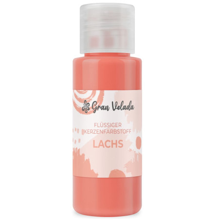 Lachskerze flüssig färbend