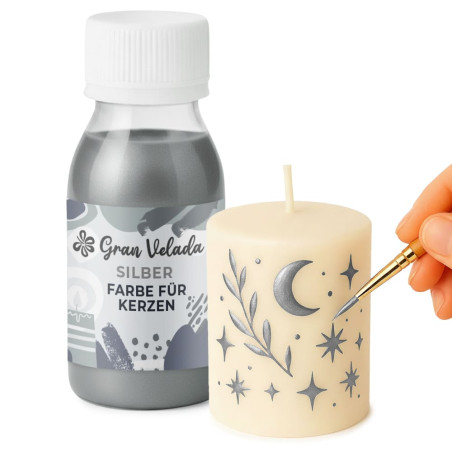 Silberne Kerzenfarbe