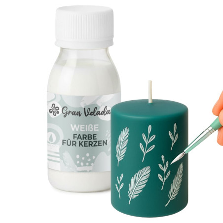 Weiße Farbe für Kerzen