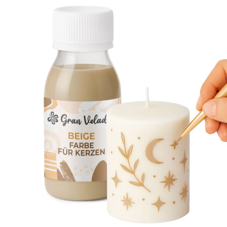 Béžová farba na sviečky