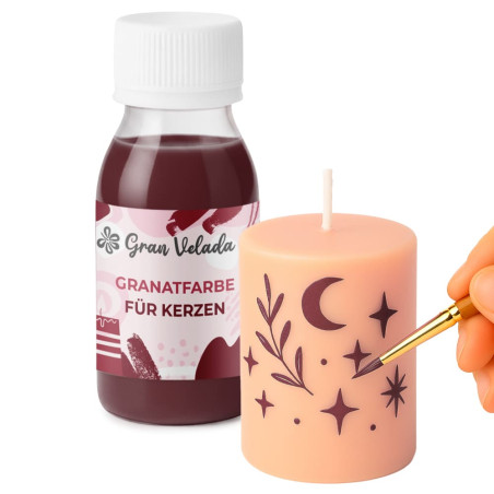 Granátová farba na sviečky