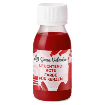 Leuchtend rote Farbe für Kerzen