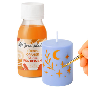 Tekvicová oranžová farba na sviečky