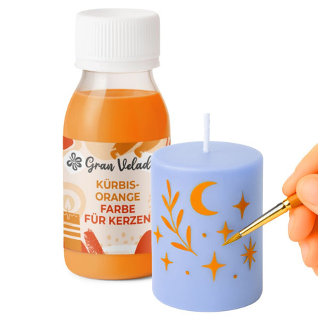 Tekvicová oranžová farba na sviečky