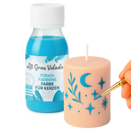 Türkisfarbene Farbe für Kerzen