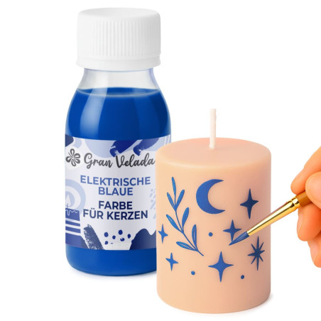 Elektrische blaue Farbe für Kerzen