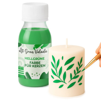 Jasne zelená farba na sviečky