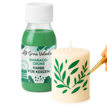 Smaragdovo zelená farba na sviečky