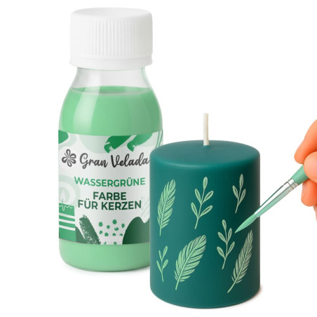 Wassergrüne Farbe für Kerzen