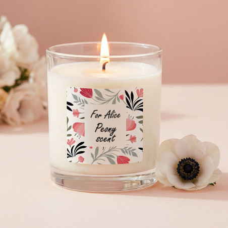 Quadratische Frühlingsaufkleber