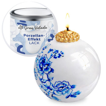 Kerzenlack mit Porzellaneffekt