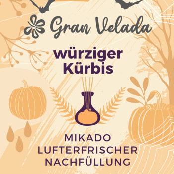 Gewürzkürbis-Mikado-Nachfüllpackung - Herbst- und Halloween-Duft