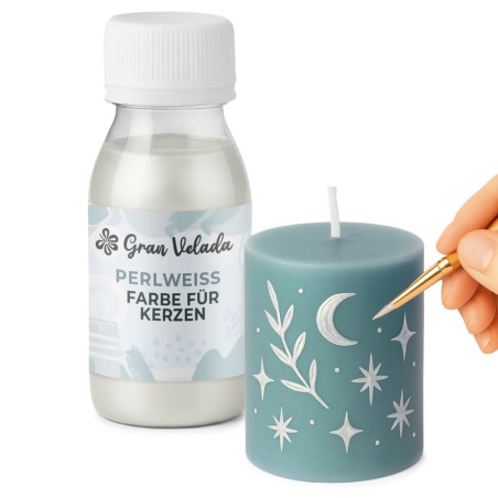 Perlweiße Kerzenfarbe